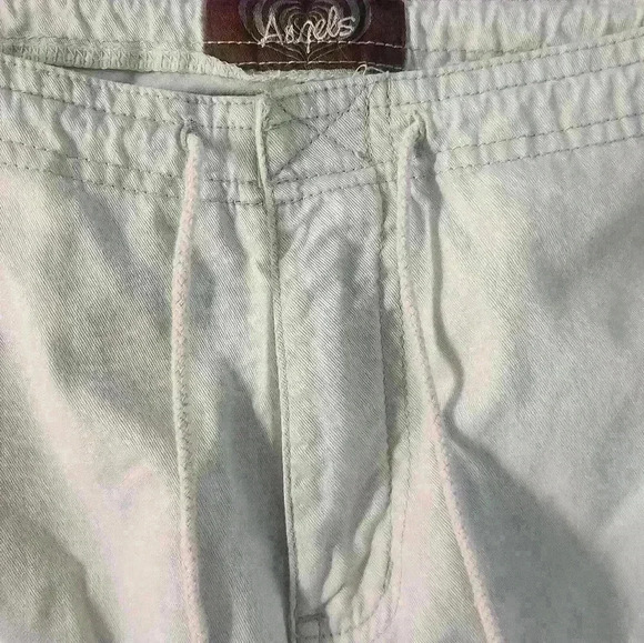 Women's Angels cargo type pants with zip, velcro/tie waist, tie bottoms wide leg - Picture 8 of 10